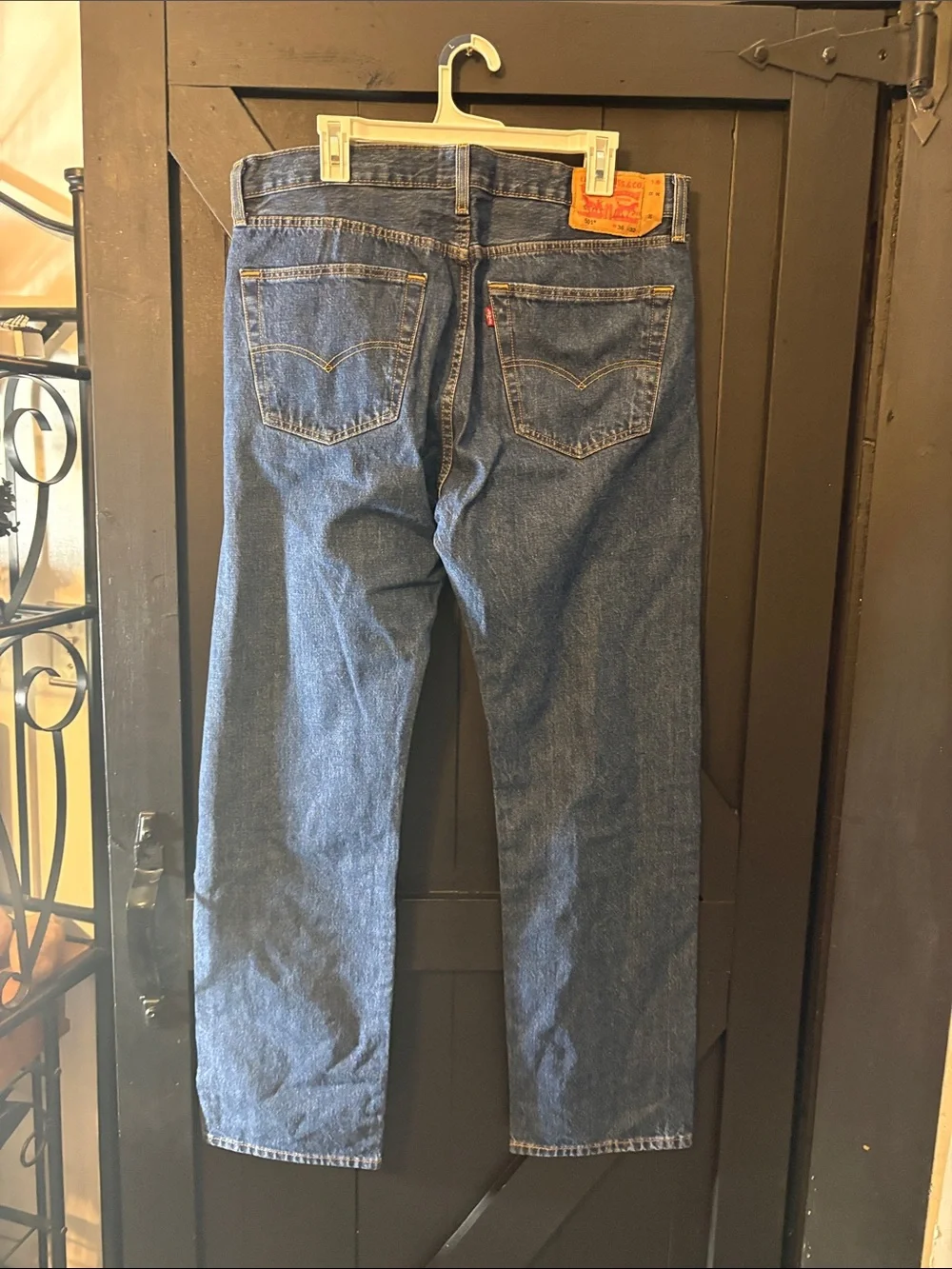 Levi's Men's Straight Jeans in Dark Blue Denim